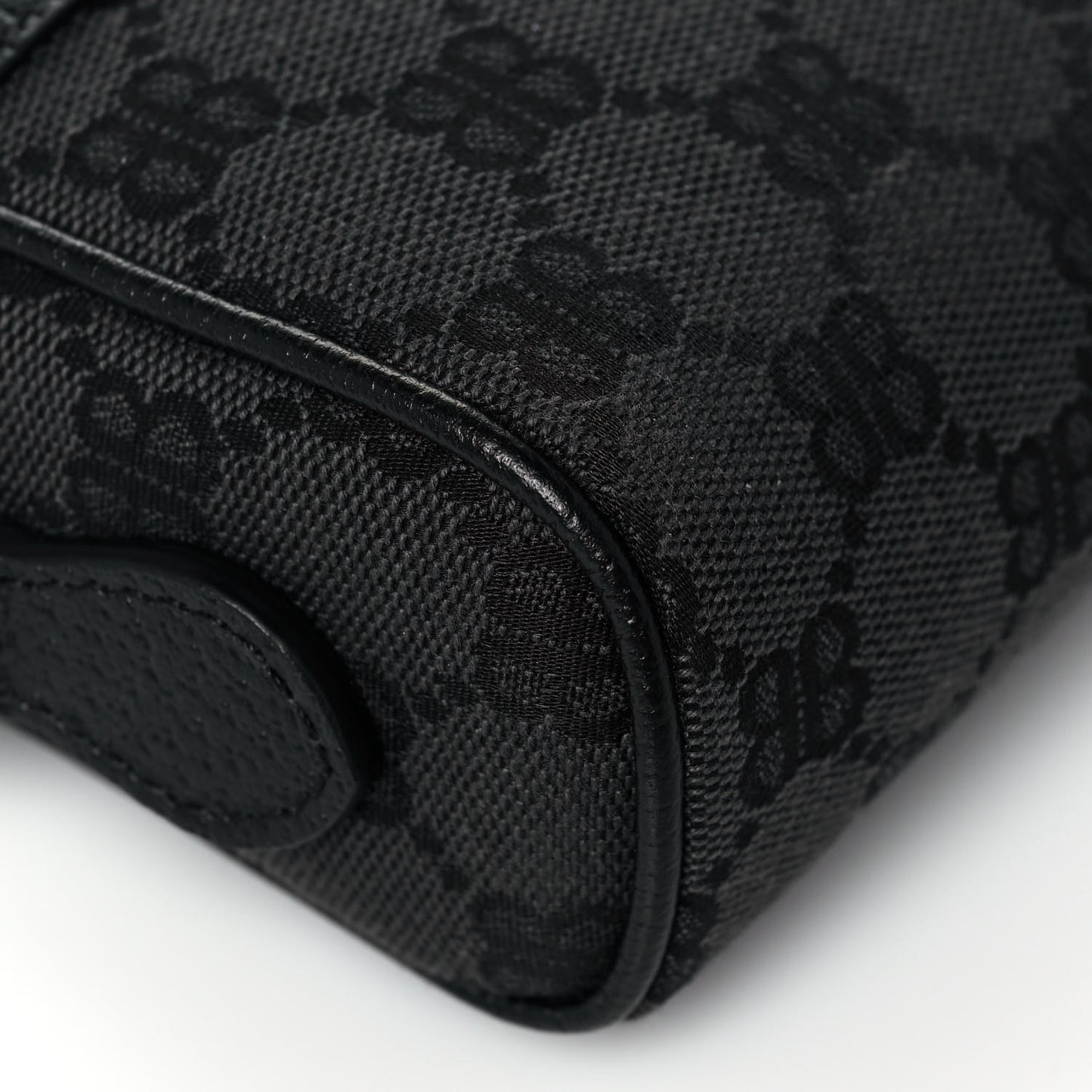 X BALENCIAGA BB Monogram Web Mini Ophidia Shoulder Bag Black
