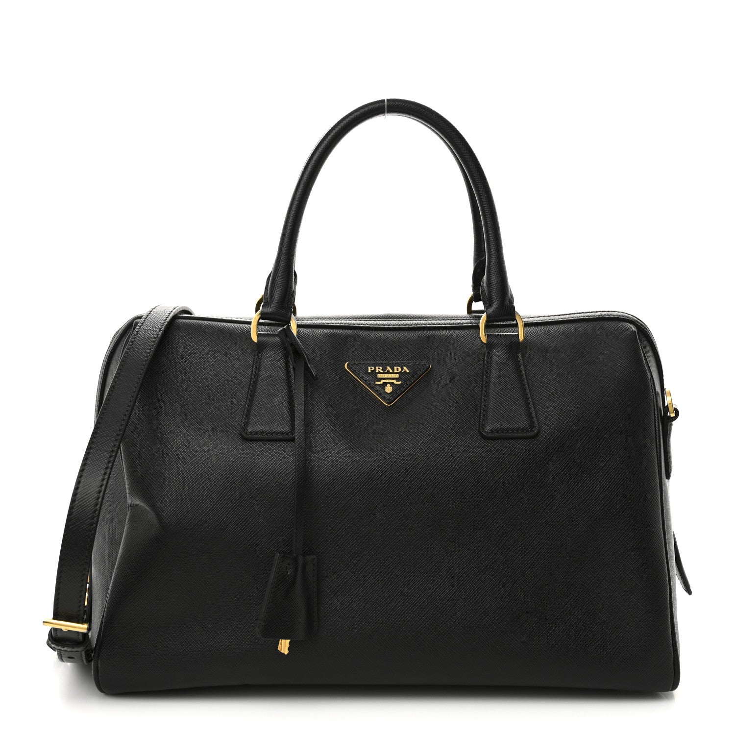 Prada Saffiano Lux Bowler Black 1 of 11