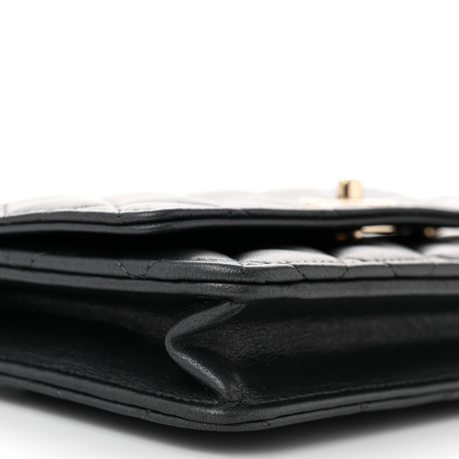 Chanel Pearly Lambskin Quilted Charms Wallet On Chain WOC Black 10 of 12