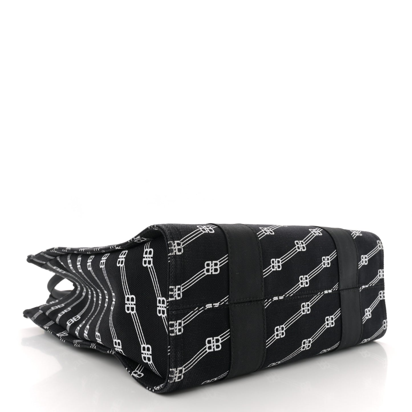Canvas BB Monogram Sharp Tote Black