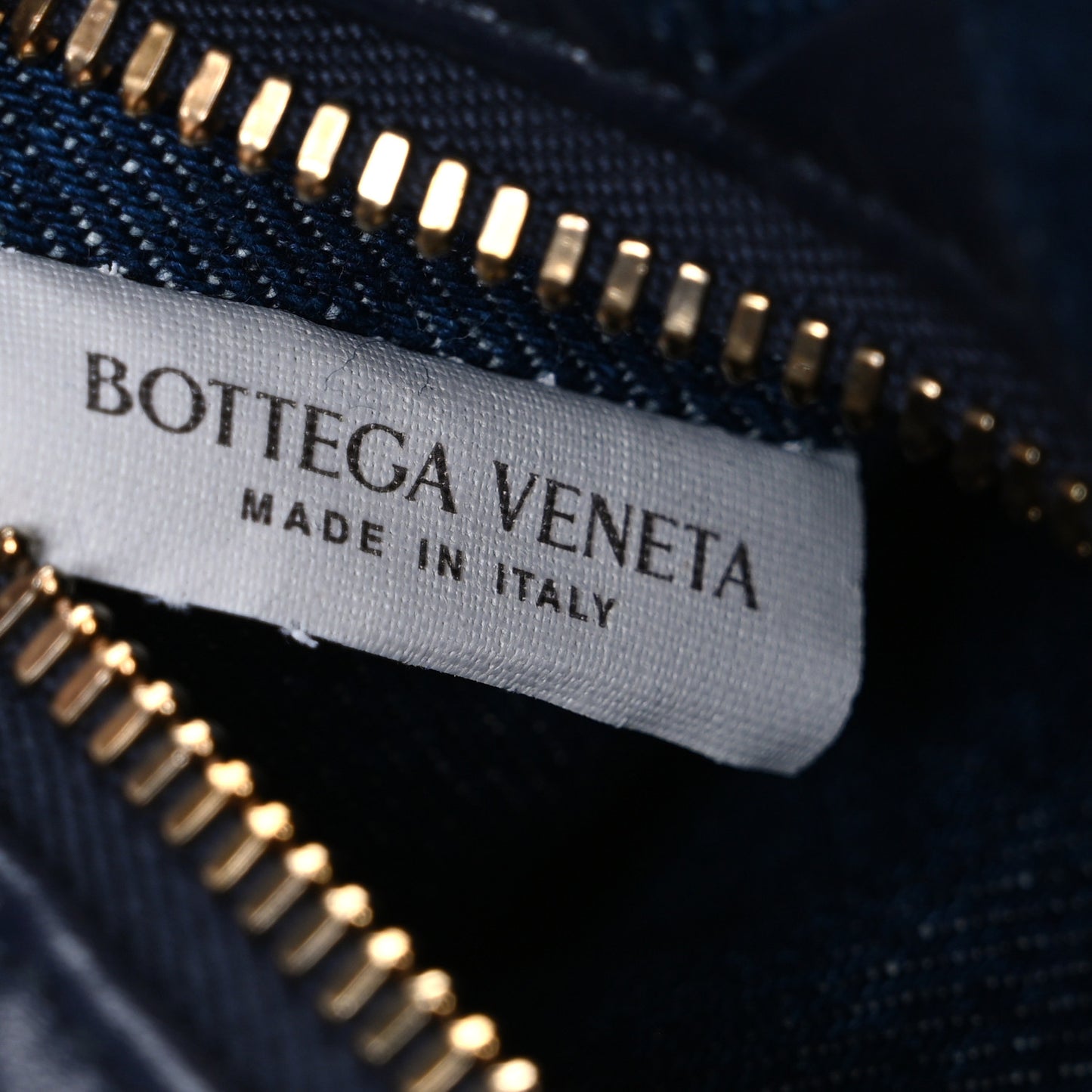 Nappa Denim Intrecciato Mini Wallace Abyss Indigo