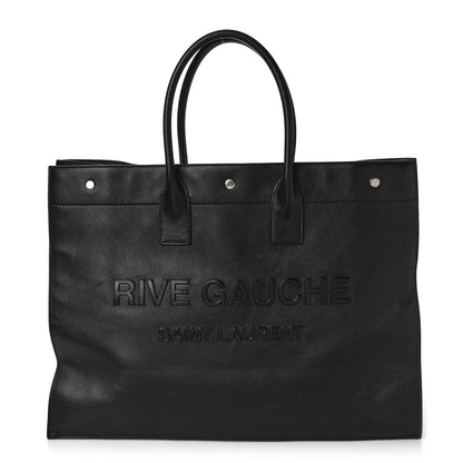 Saint Laurent Vitello Large Rive Gauche Tote Black 1 of 8