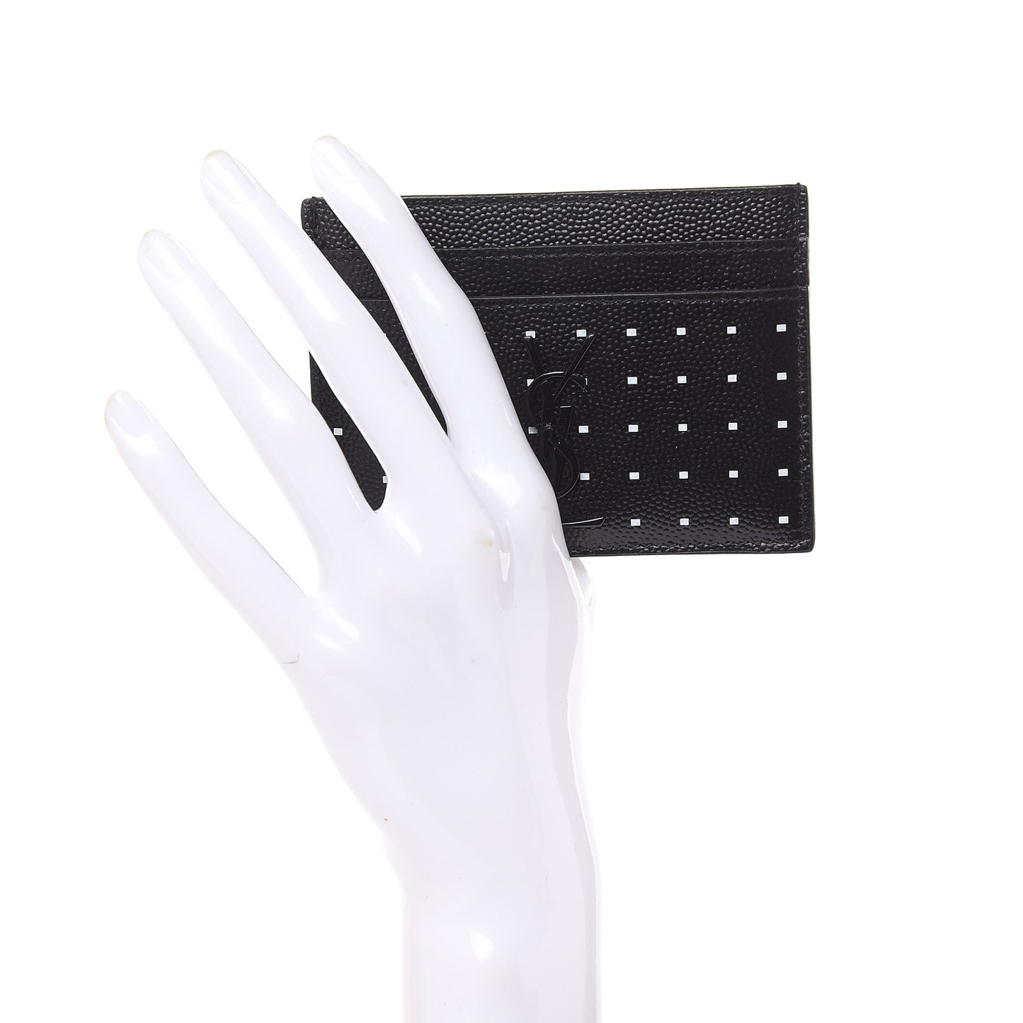 Grain De Poudre Geo Print Monogram Credit Card Case Black White