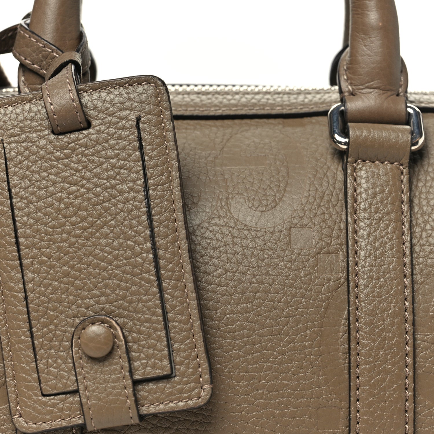 Gucci Piuma Calfskin Jumbo GG Embossed Mini Duffle Bag Good Taupe 8 of 11