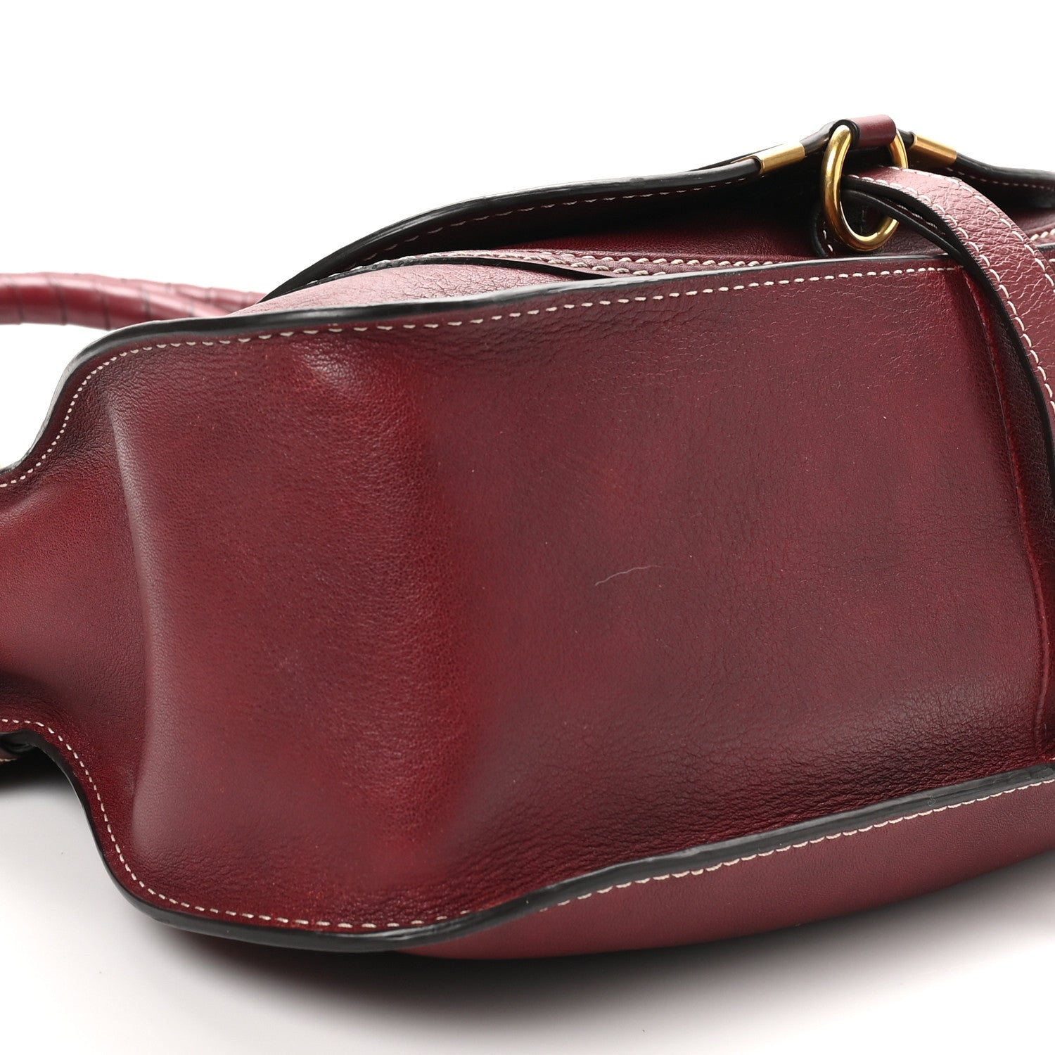 Chloe Calfskin Medium Marcie Satchel Burgundy 8 of 9