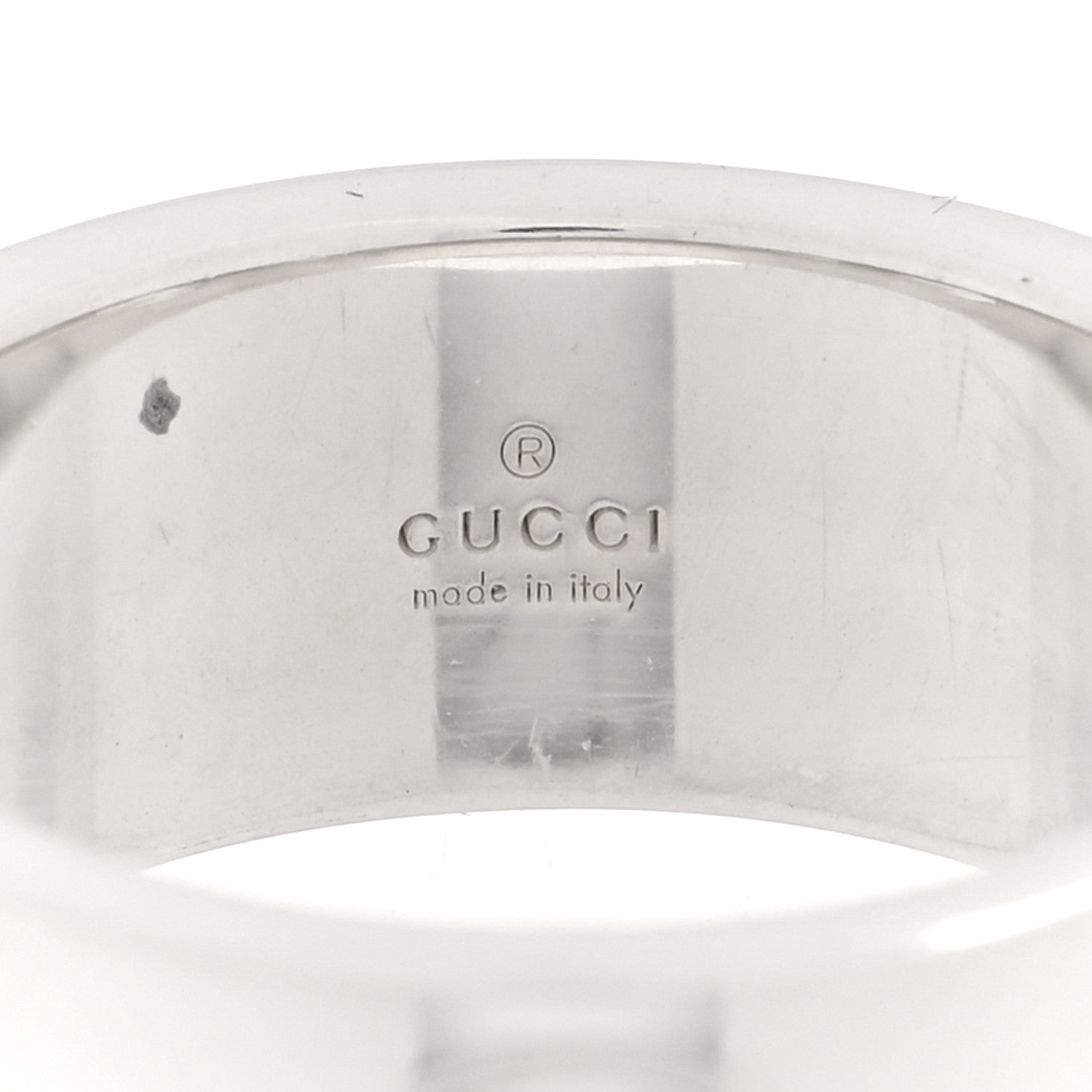 Gucci Sterling Silver G Cutout Band Ring 53 6.5 4 of 5