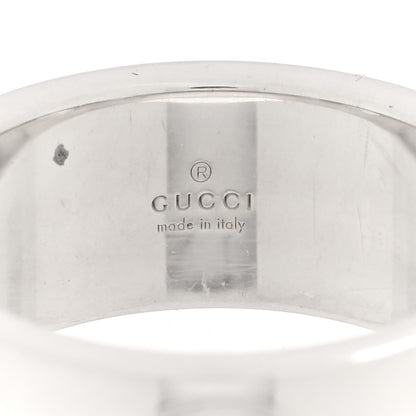 Gucci Sterling Silver G Cutout Band Ring 53 6.5 4 of 5