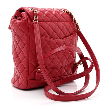 Chanel Lambskin Quilted Small Urban Spirit Backpack Dark Pink 3 of 10