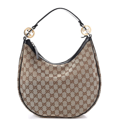Gucci Monogram Medium GG Twins Hobo Black 1 of 7