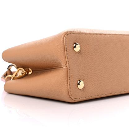 Louis Vuitton Taurillon Capucines MM Arizona Beige Poudre Jasmine Pink 7 of 8