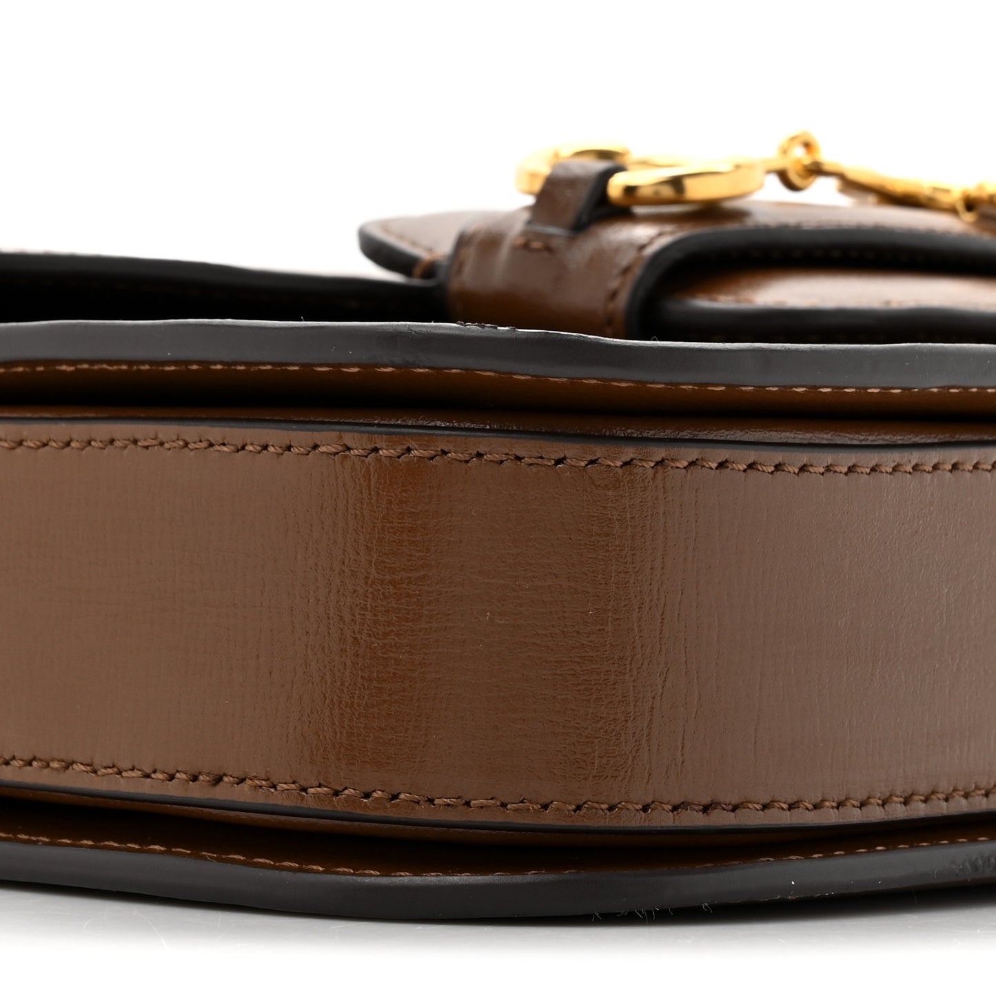 Azalea Calfskin Horsebit 1955 Shoulder Bag Brown Sugar