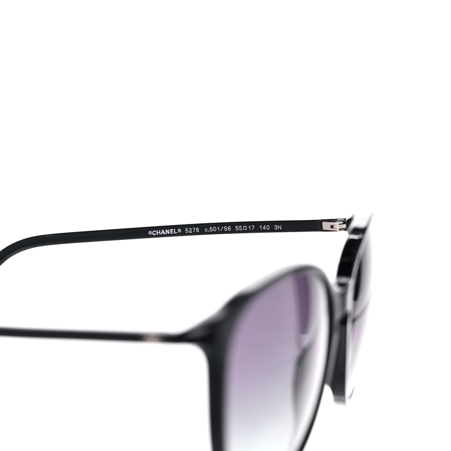 Chanel Acetate Round Sunglasses 5278 Black 5 of 7