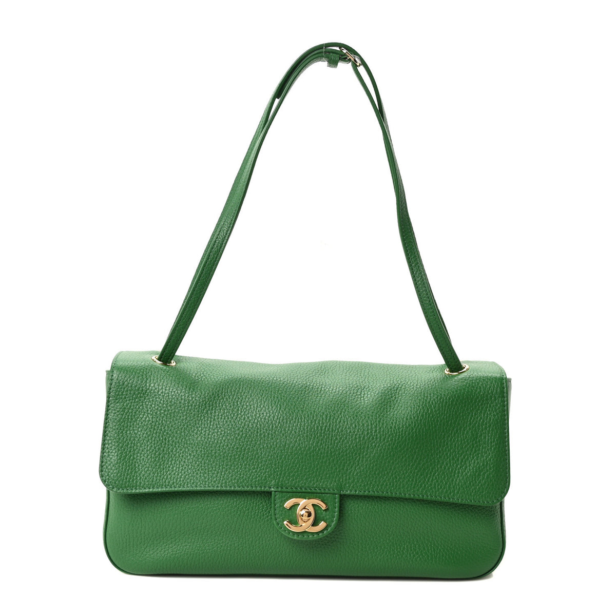 Chanel Grained Calfskin Small Souplissimo Maxi Flap Green 1 of 10