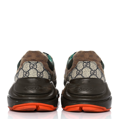 Gucci GG Supreme Monogram Mix Monogram Womens Rhyton Sneakers 42 Bordeaux Beige Ebony 5 of 8