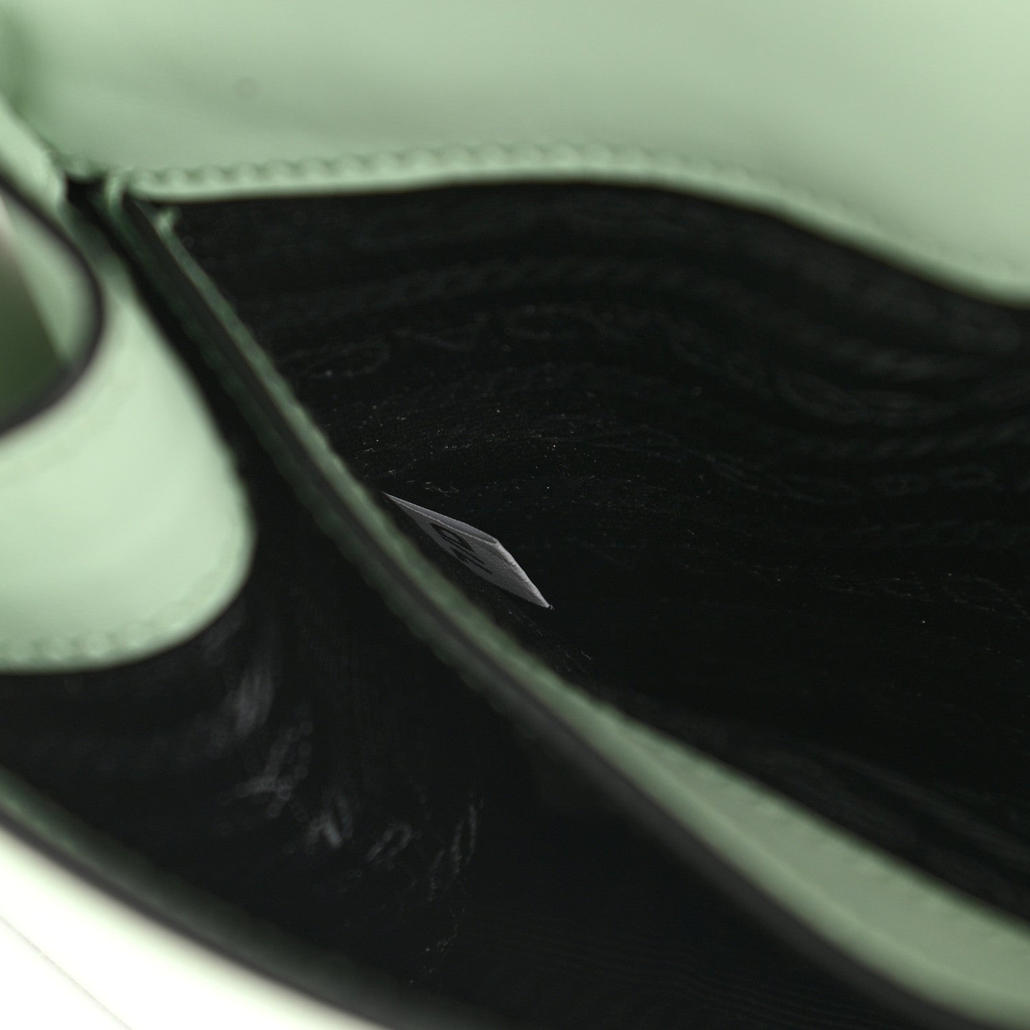 Prada Spazzolato Soft Calfskin Plex Ribbon Bag Acqua 7 of 10