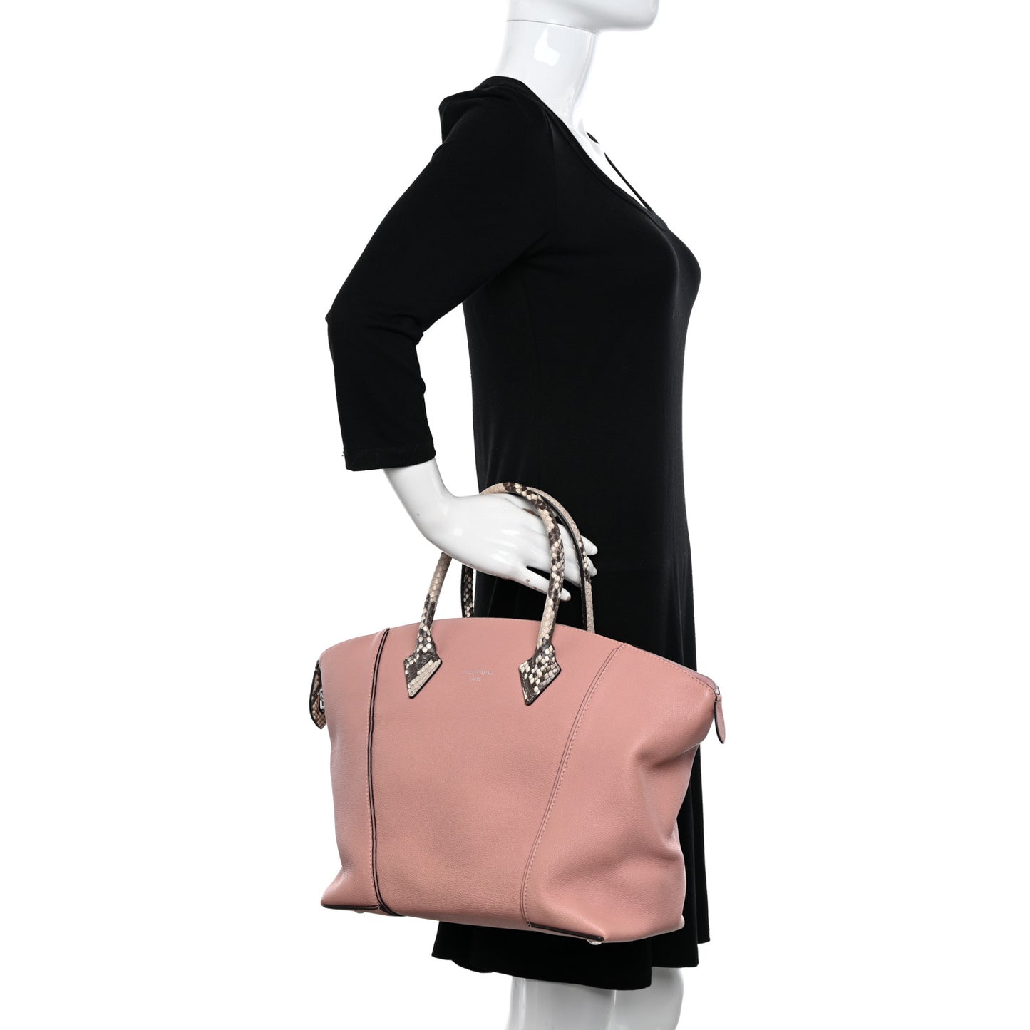 Veau Cachemire Snakeskin Soft Lockit MM Magnolia