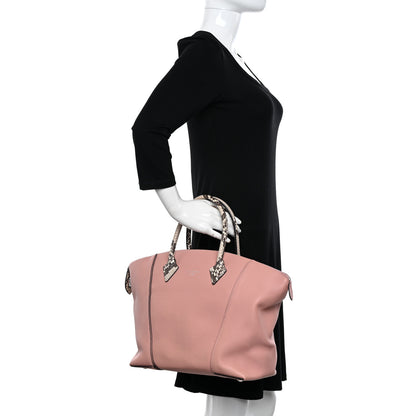 Louis Vuitton Veau Cachemire Snakeskin Soft Lockit MM Magnolia 2 of 10