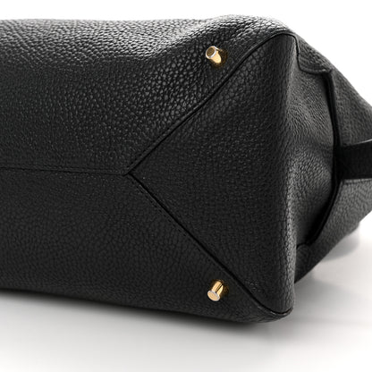 Burberry London Grainy Calfskin Medium Greenwood Bowling Bag Black 9 of 16