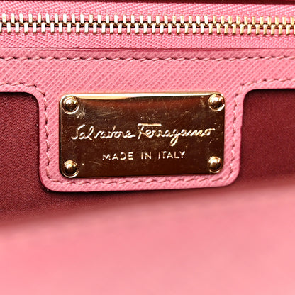 Salvatore Ferragamo Printed Calfskin Ginny Shoulder Bag Griotte 6 of 13