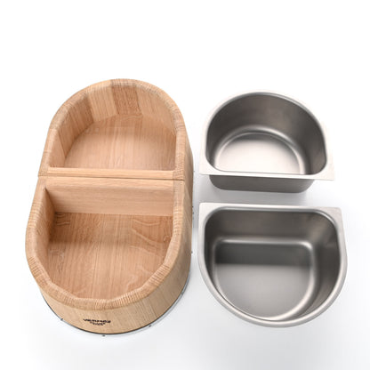 Hermes Oak Wood Large Chaine d'Ancre Dog Bowl Naturel 7 of 11