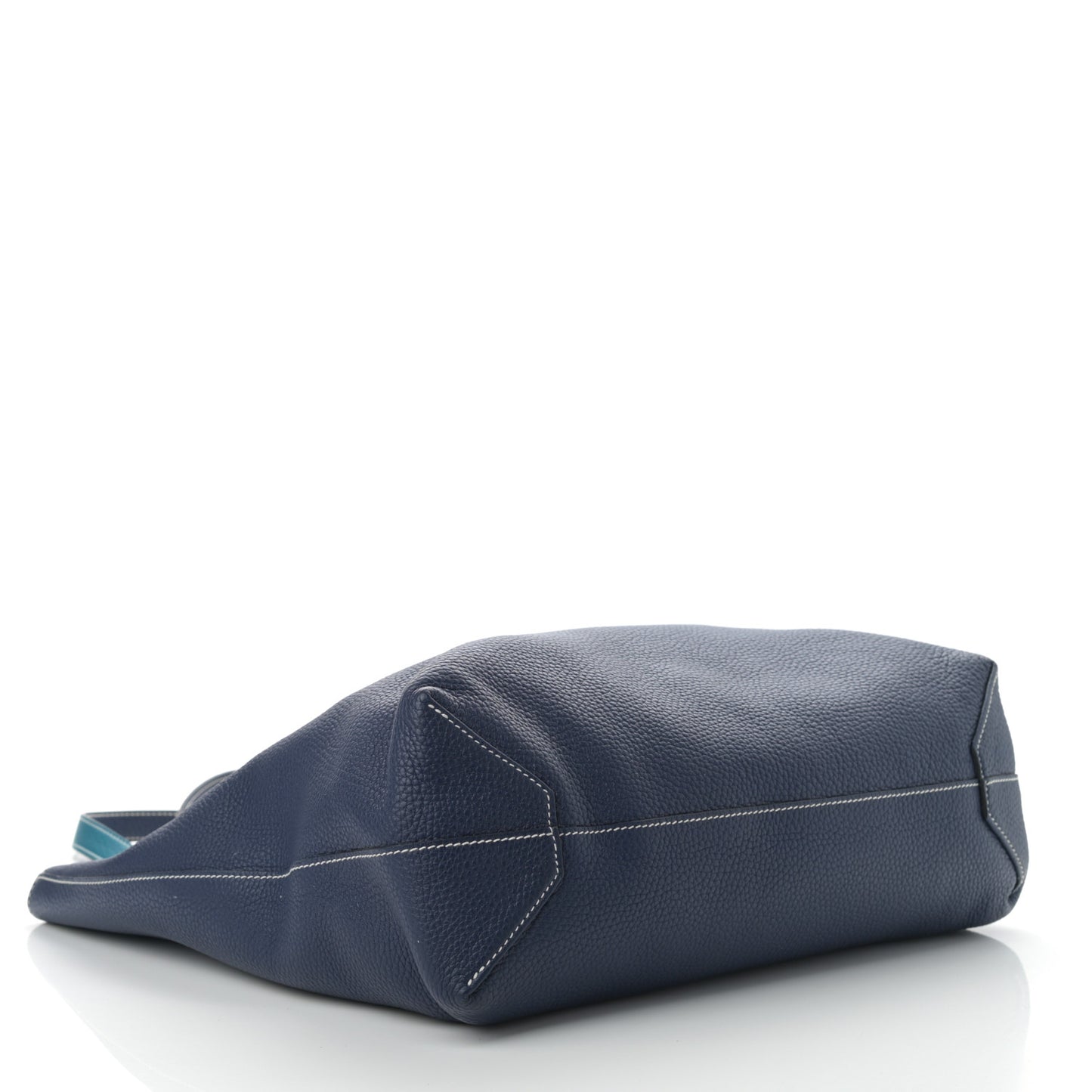 Taurillon Clemence Double Sens 36 Reversible Tote Bleu Sapphire Izmir