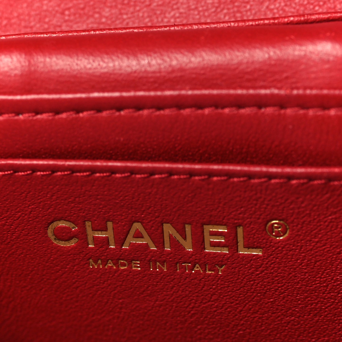 Lambskin Quilted Trendy Vanity Case Red