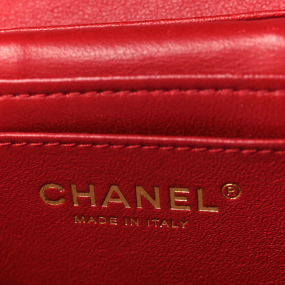 Chanel Lambskin Quilted Trendy Vanity Case Red 6 of 9