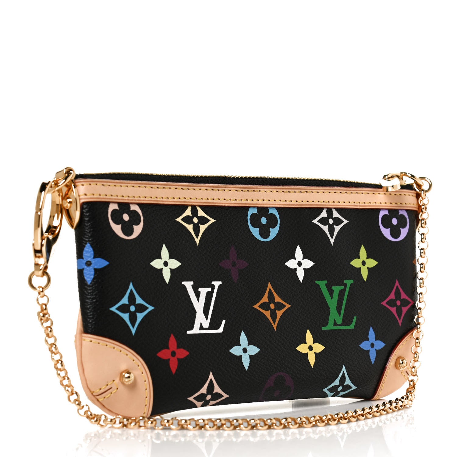 Louis Vuitton Monogram Multicolor Pochette Milla MM Black 3 of 10