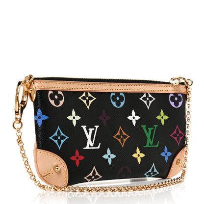 Louis Vuitton Monogram Multicolor Pochette Milla MM Black 3 of 10