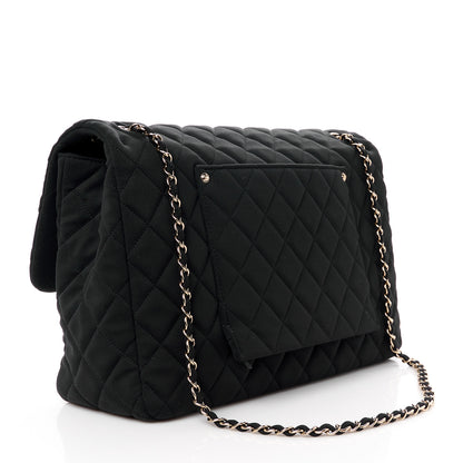 Chanel Neoprene Quilted XXL Travel Flap Bag Black 3 of 13
