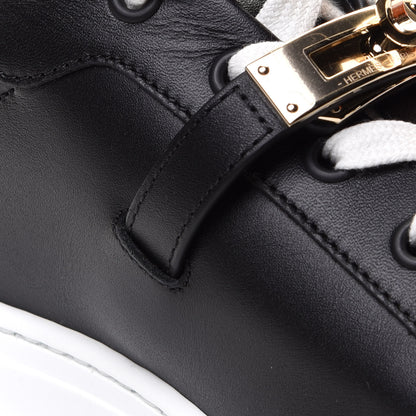 Hermes Calfskin Day Sneakers 37 Black 12 of 13