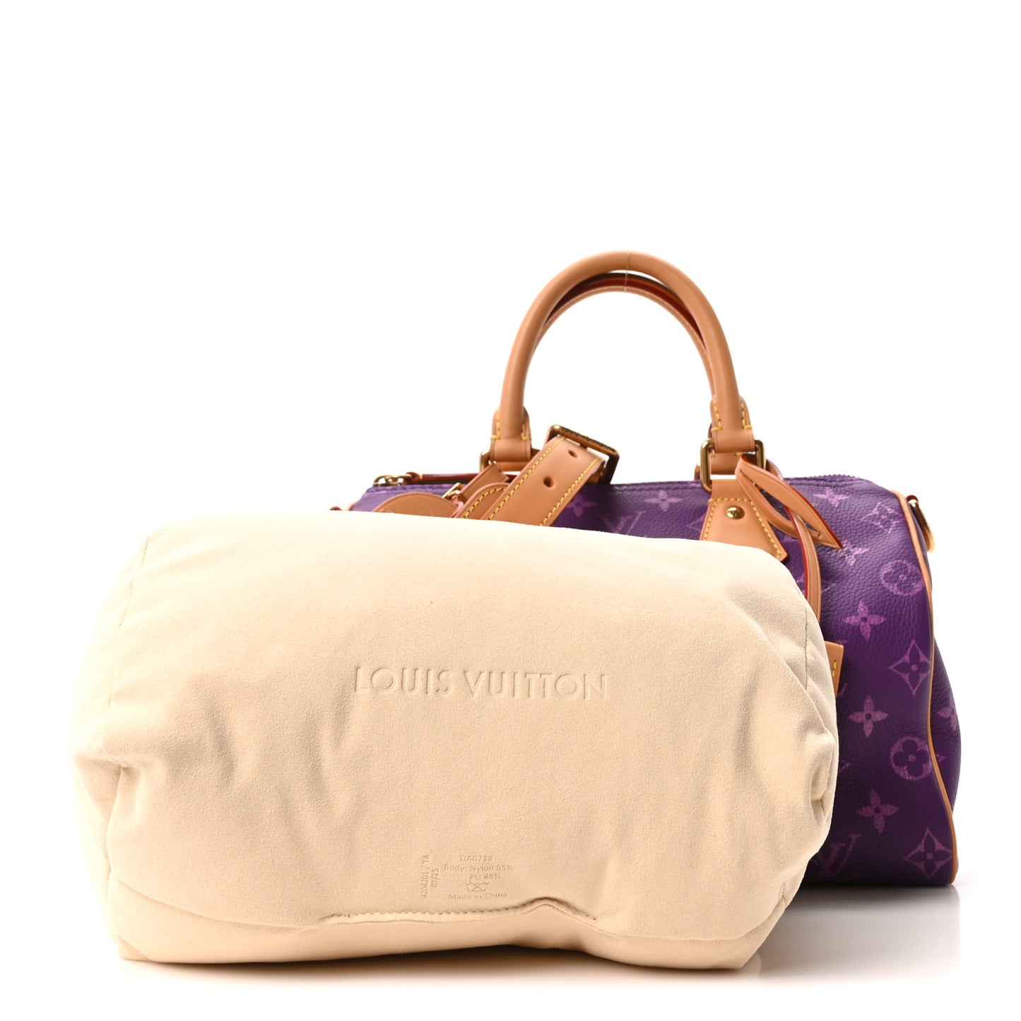 Calfskin Monogram Speedy P9 Bandouliere 25 Lotus Purple