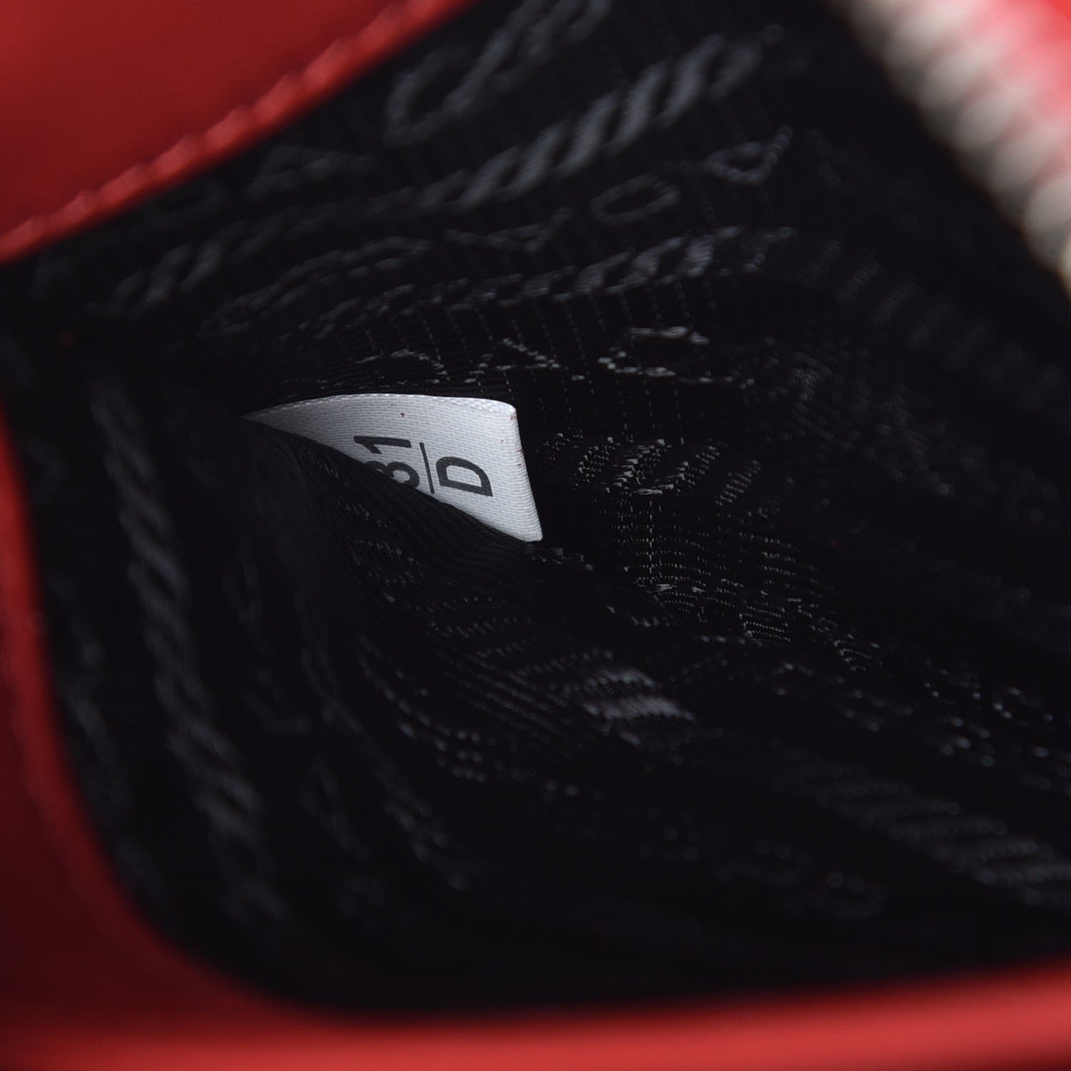 Prada Suede Diagramme Crossbody Rosso 7 of 8