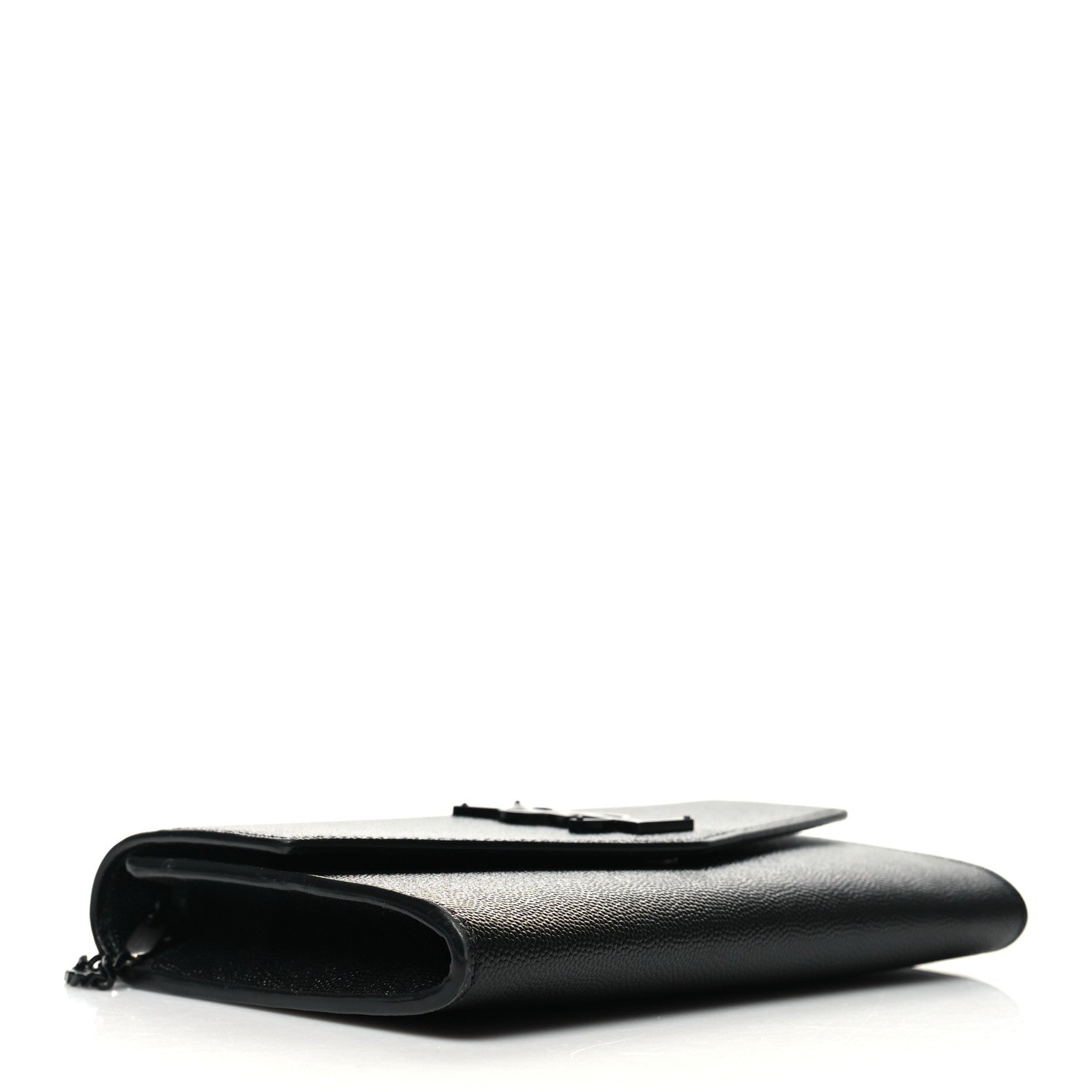 Saint Laurent Grain De Poudre Uptown Chain Wallet Black 4 of 12