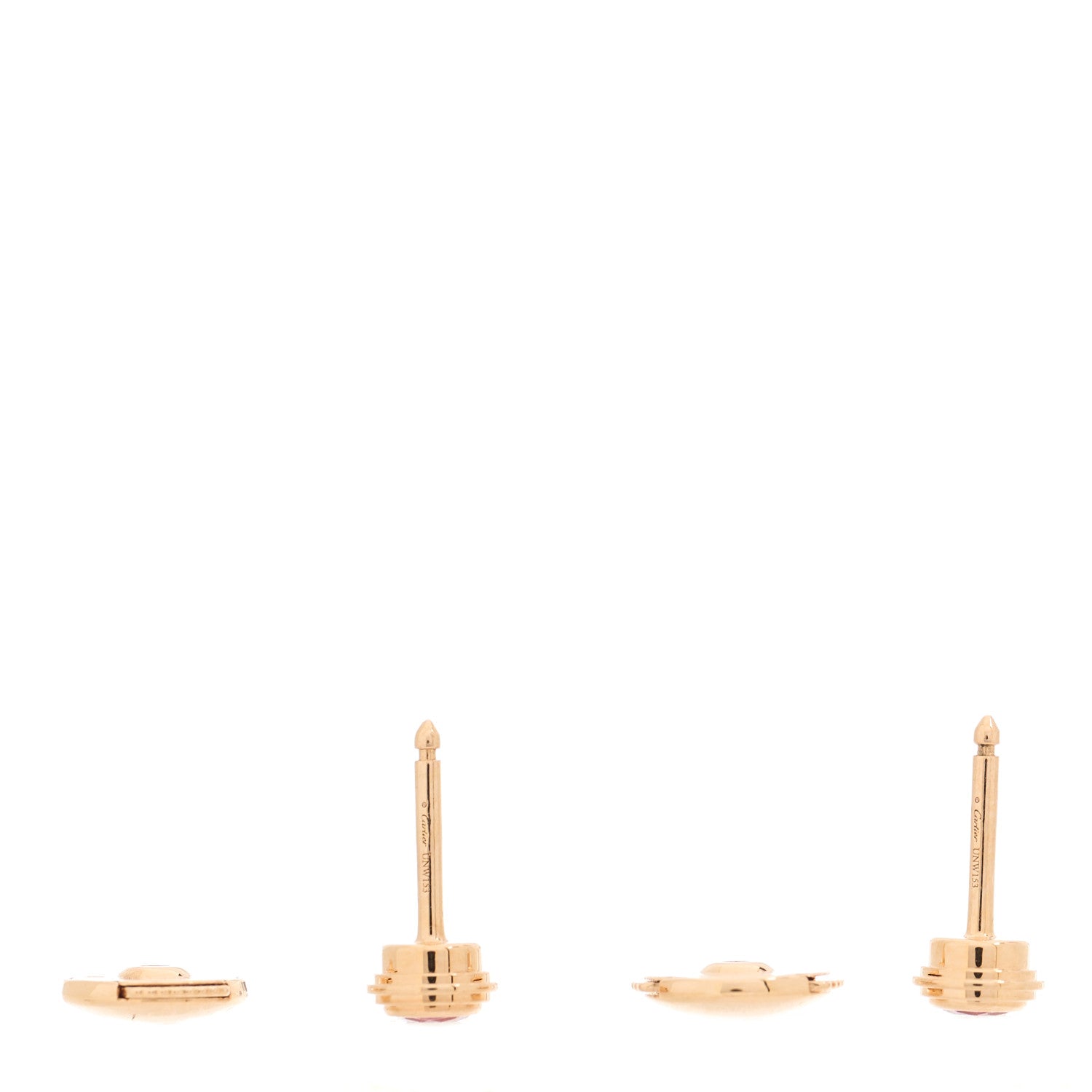 Cartier 18K Pink Gold Pink Sapphire D'Amour Earrings 3 of 5