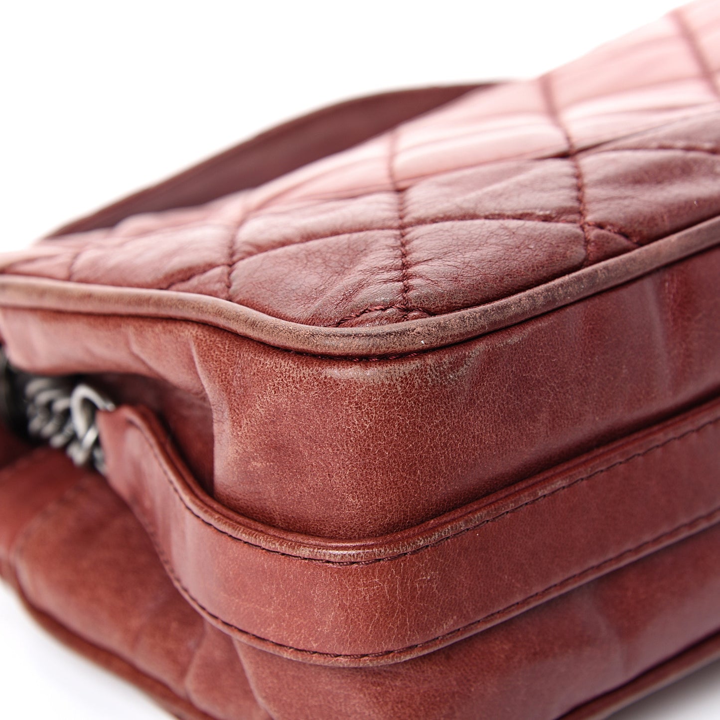 Lambskin Quilted Medium Icons Secret Label Flap Red
