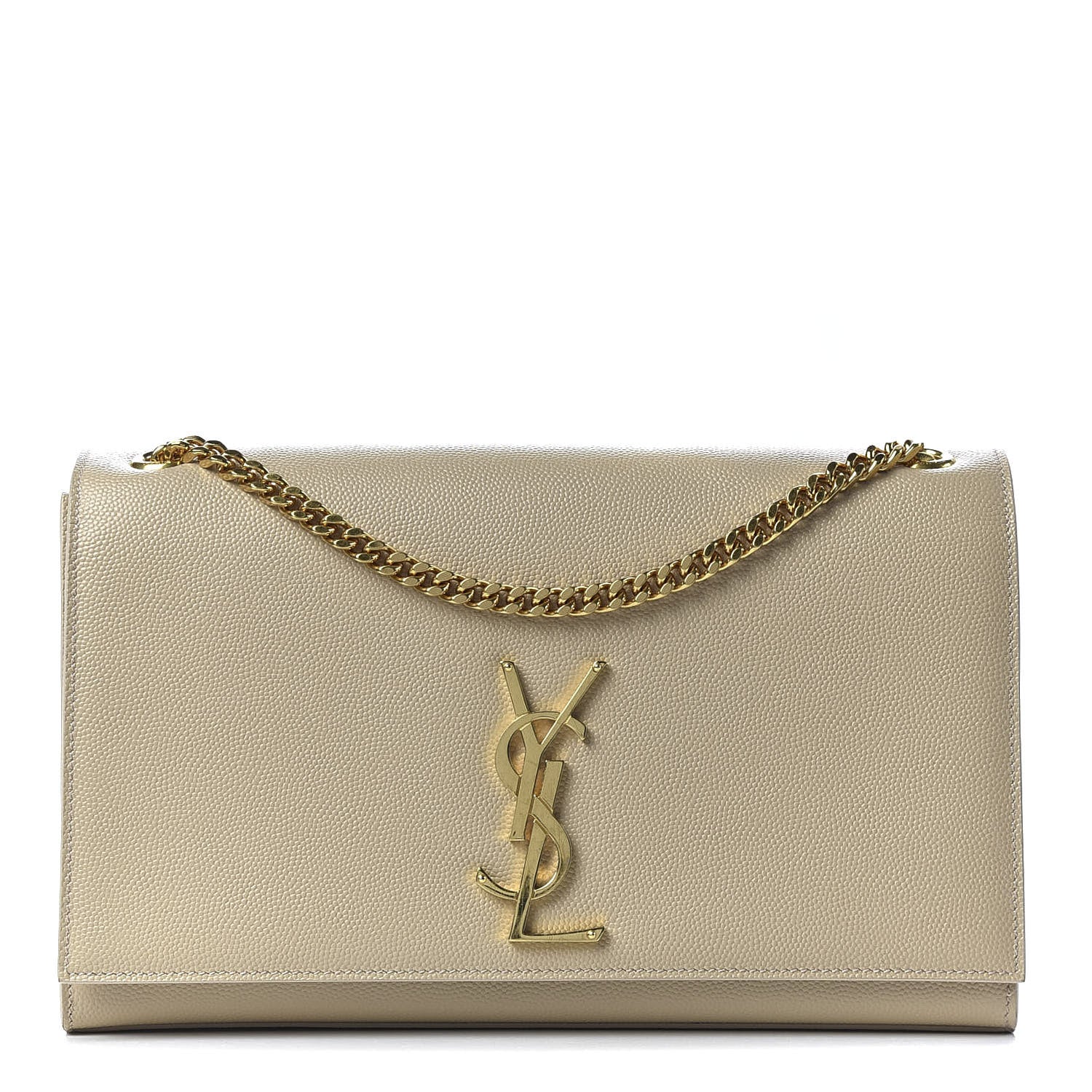 Saint Laurent Grain De Poudre Medium Monogram Kate Satchel Nude Powder 1 of 10