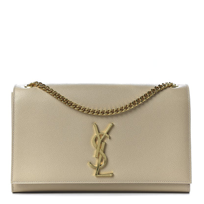 Saint Laurent Grain De Poudre Medium Monogram Kate Satchel Nude Powder 1 of 10