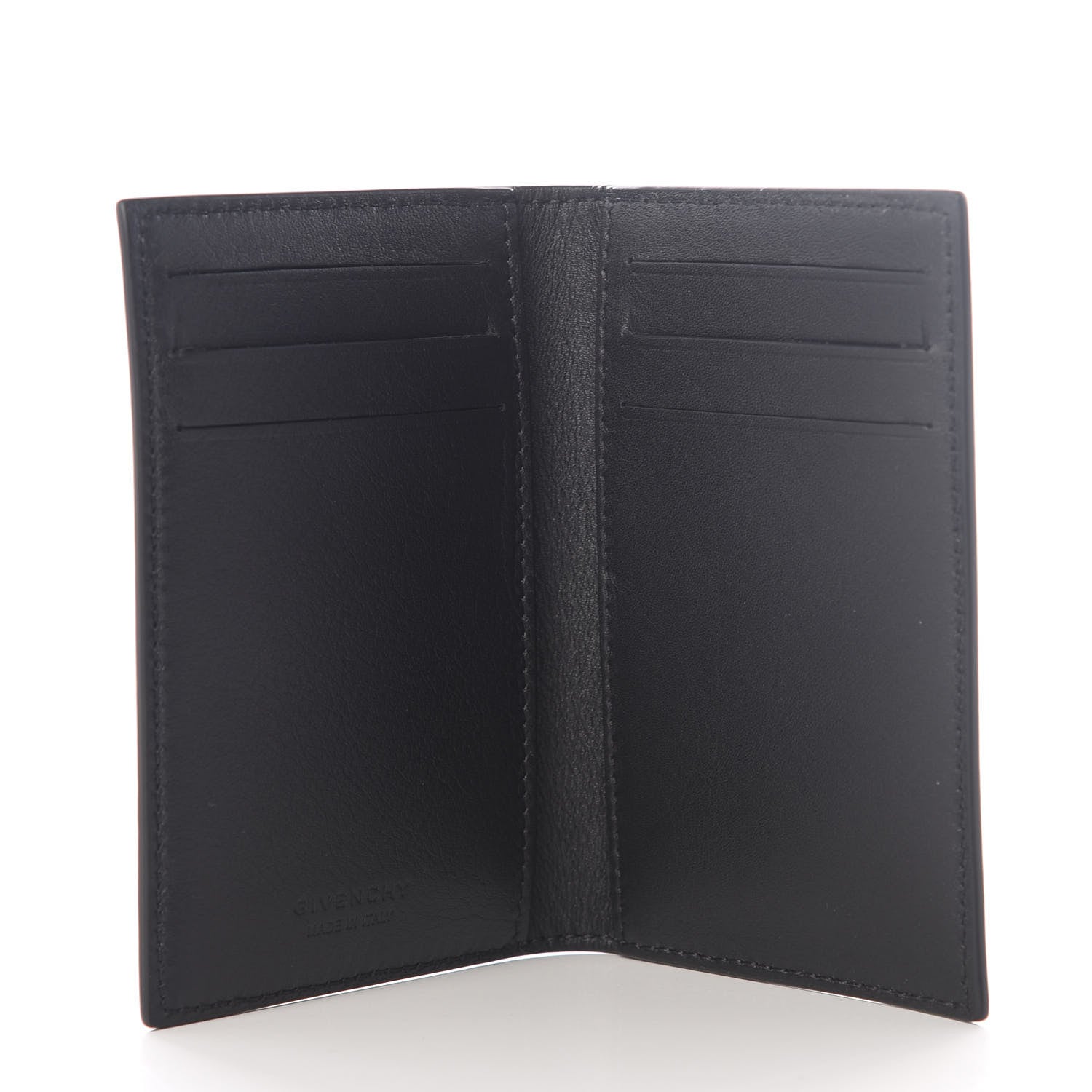 Givenchy Calfskin Logo Folding Card Holder Black 4 of 7