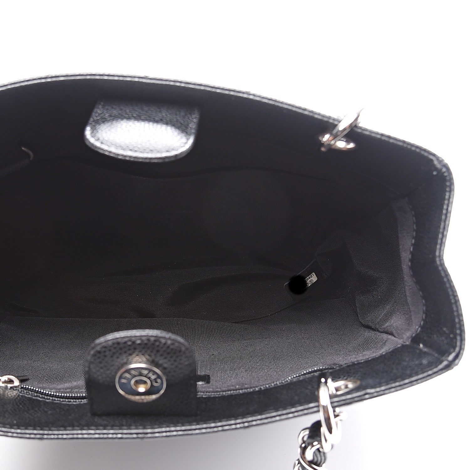 Chanel Caviar Quilted Petit Shopping Tote PST Black 4 of 10