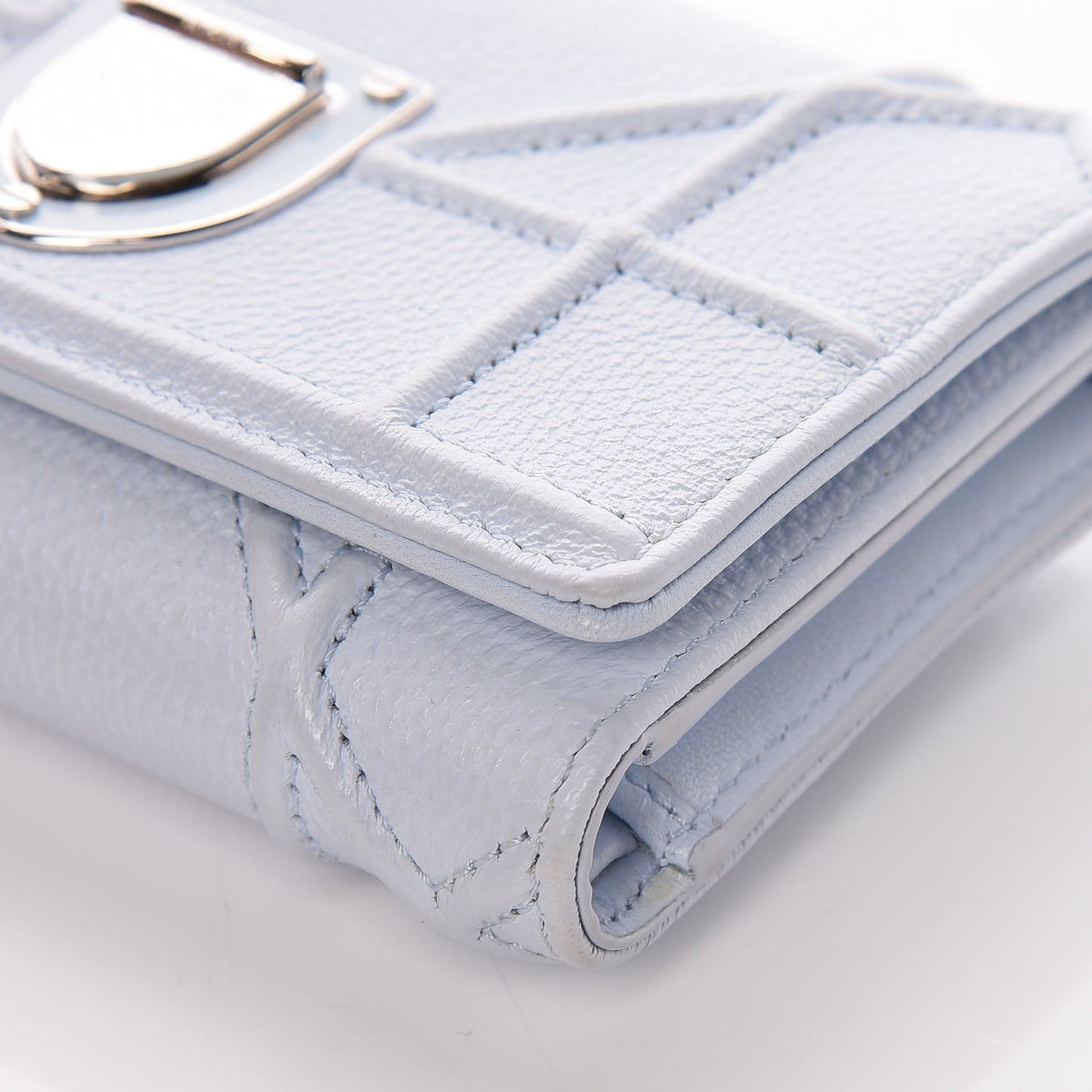 Grained Calfskin Cannage Diorama Elancee Wallet Sky Light