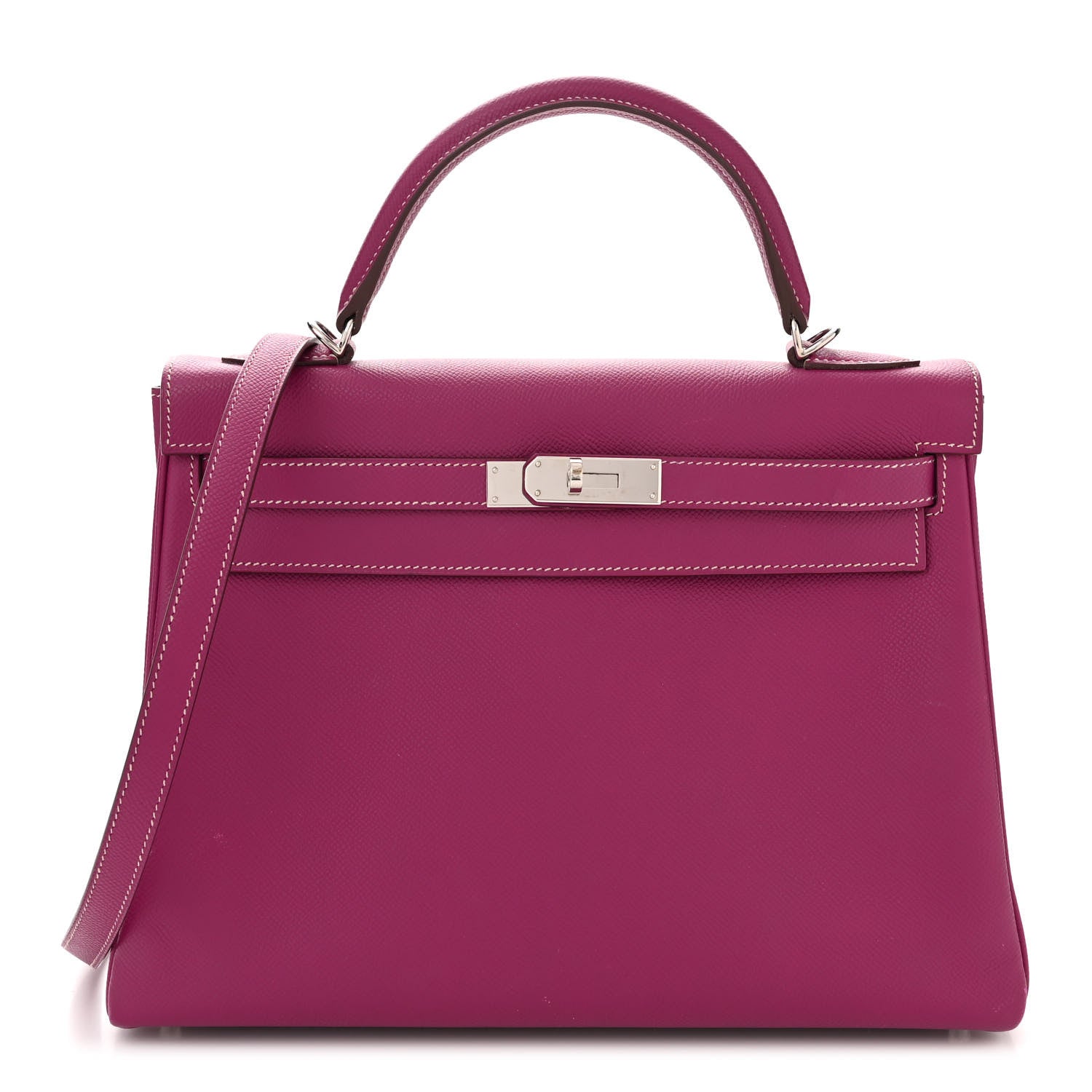 Hermes Epsom Candy Kelly Retourne 32 Tosca Rose Tyrien 1 of 11