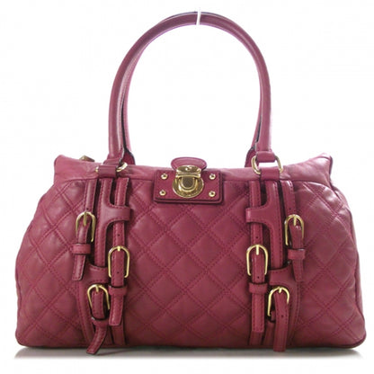 Marc Jacobs Leather Quilted Damen Bowler Fuchsia 1 of 13