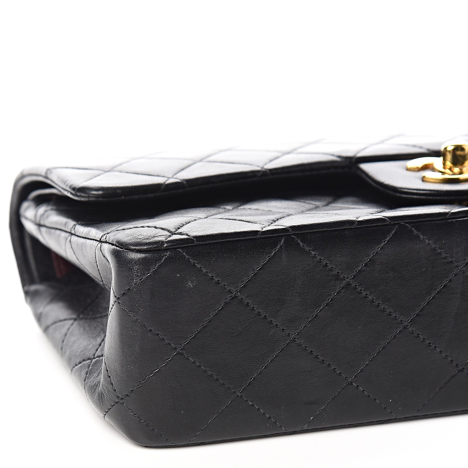 Chanel Lambskin Quilted Medium Double Flap Black 8 of 11