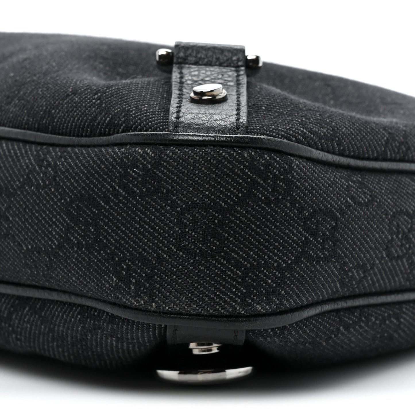 Denim Monogram Abbey D Ring Hobo Black