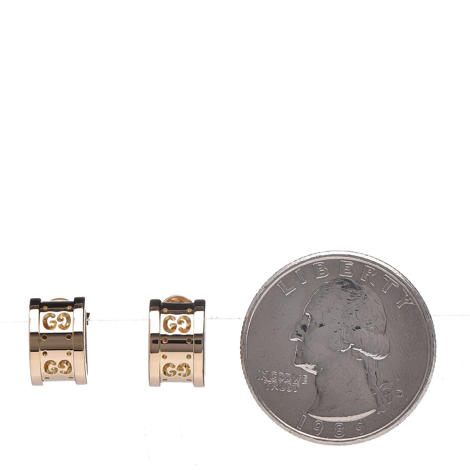 Gucci 18K Yellow Gold Icon Twirl Earrings 2 of 4
