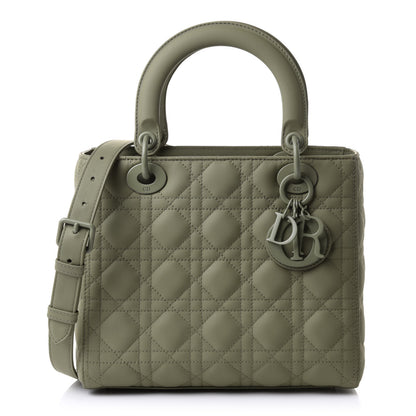 Christian Dior Ultra Matte Calfskin Cannage Medium Lady Dior Green 1 of 11