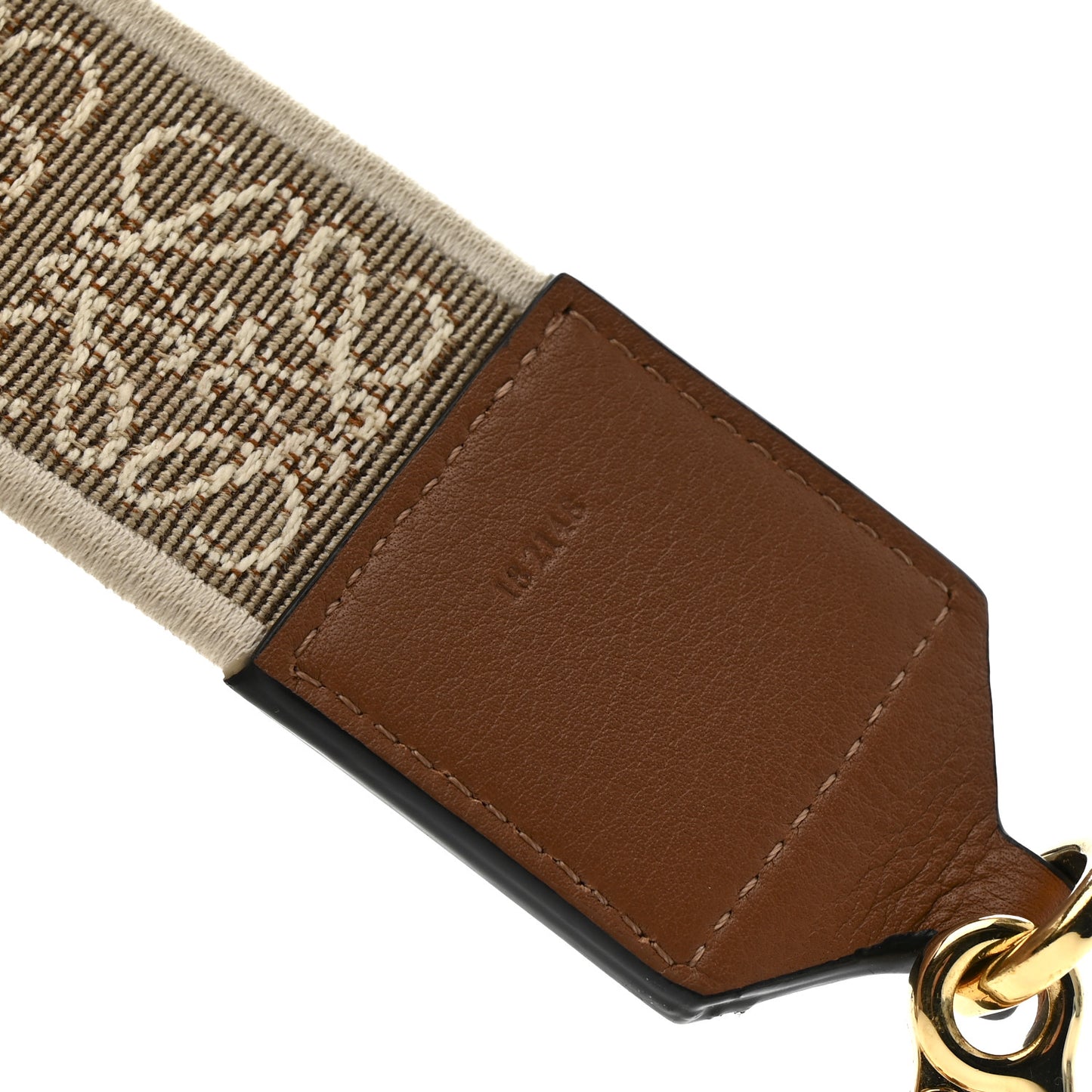 Calfskin Jacquard Anagram Strap Oak