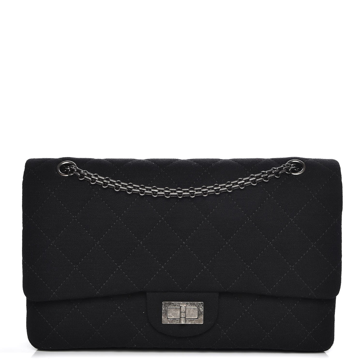 Chanel Jersey Quilted 2.55 Reissue 227 Flap Black 1 of 7