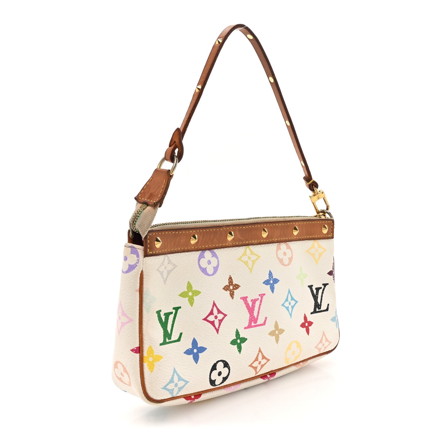 Louis Vuitton Monogram Multicolor Pochette Accessories White 2 of 19